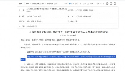 央视解读民生文件：养老金月涨20元、医保涨30元 退休人员养老金“适当”提高