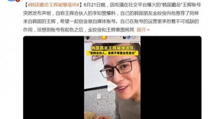 “韩国霸总”王辉被曝塌房